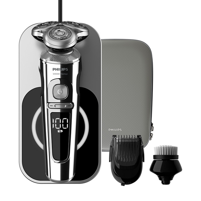 飞利浦(Philips) 电动剃须刀 S9711/33 充电式多效理容轮廓追踪干湿两用双层刀片三刀头全身水洗旋转式刮胡刀