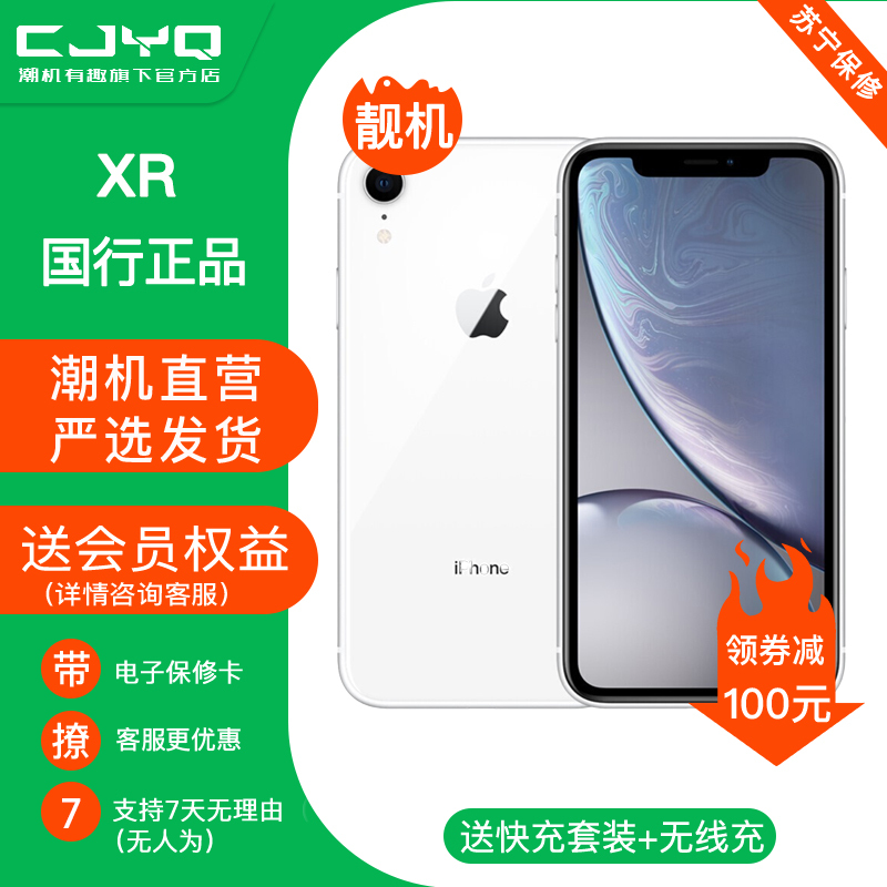 送快充套装[99新]Apple iPhone XR 白色 128GB 二手苹果手机 双卡双待 二手手机 国行正品 全网通