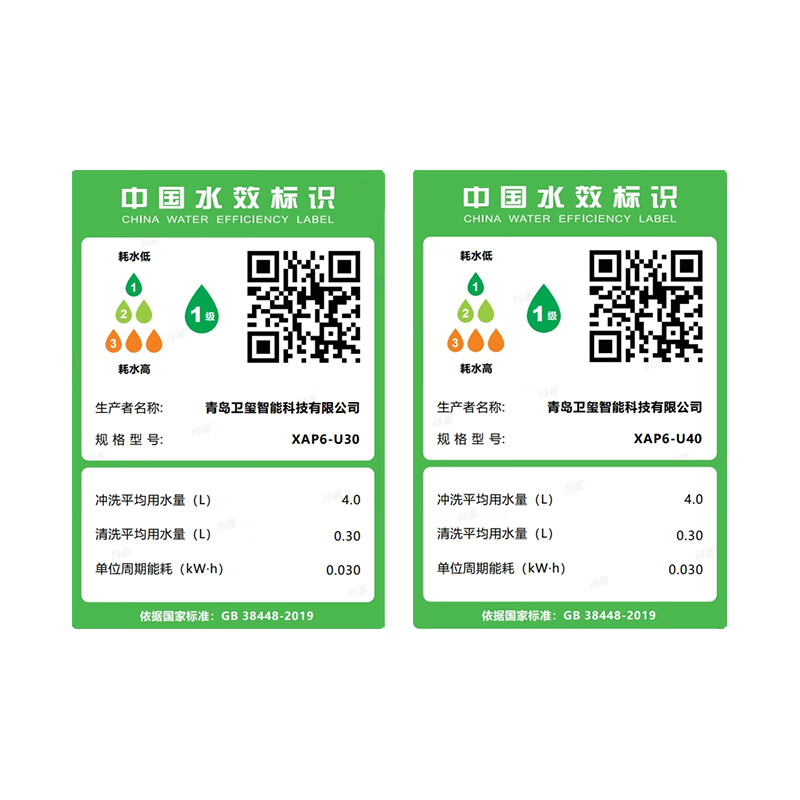 海尔[澎湃之力]系列智能马桶XAP6水效能效双一级3倍大冲力UVC活水杀菌AI感应305坑距高清大图