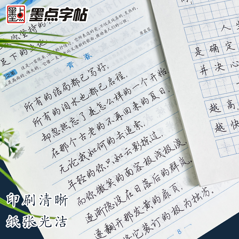 楷书+行楷字帖3本临摹套装(文章类) [正版]字帖钢笔练字高中生大学生行楷荆霄鹏初中生行楷字帖女生练字帖成年手写正楷大人高清大图