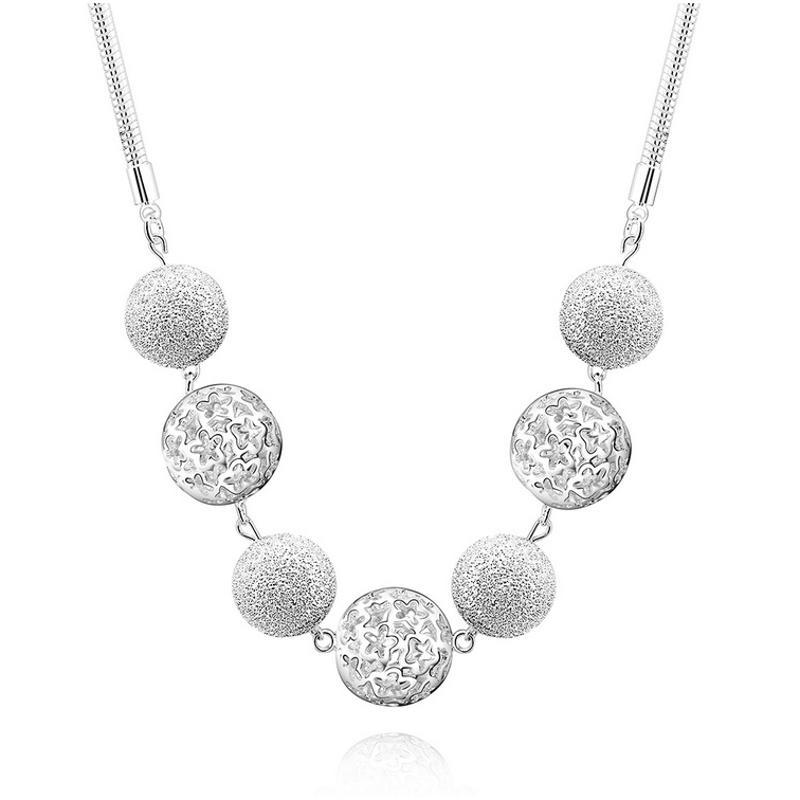 N680 Women Silver Necklace 镀925纯银女项链日韩版锁骨链潮人送女朋友七夕情人节礼物