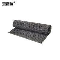 安赛瑞 PVC镂空防滑垫 塑胶S型商场医院防滑地垫 宽0.9长20米 泳池卫生间防水地垫 灰色 厚度4mm 710133