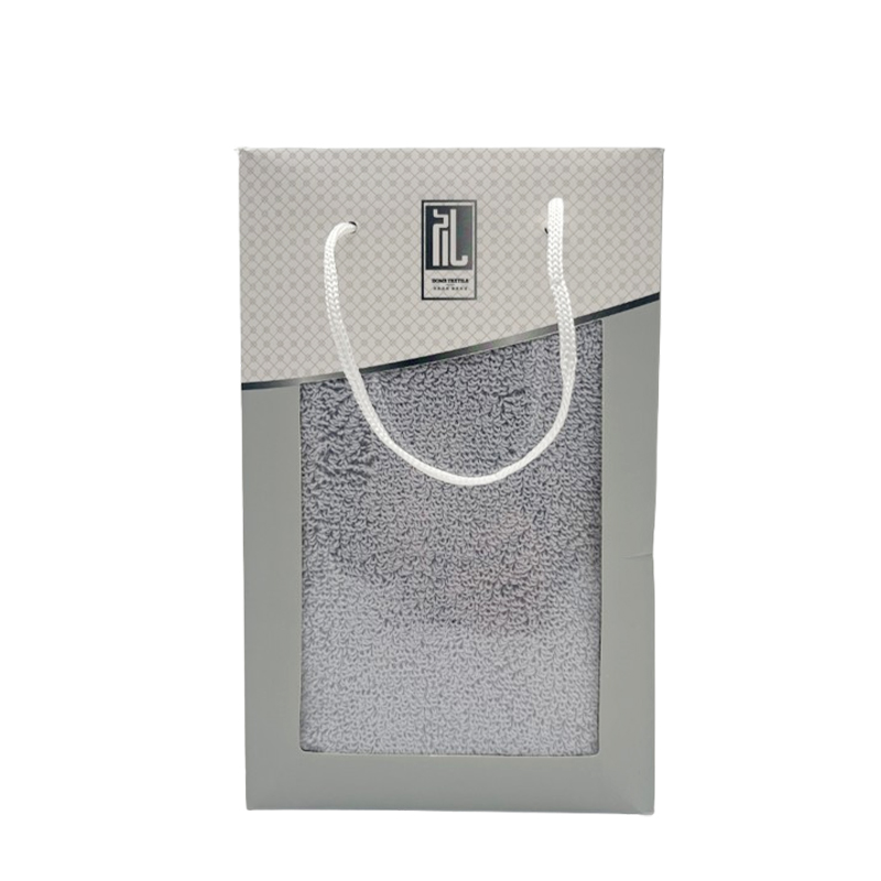 心梦同行 纯棉毛巾单条礼盒装手提礼盒 灰色/2473/条高清大图