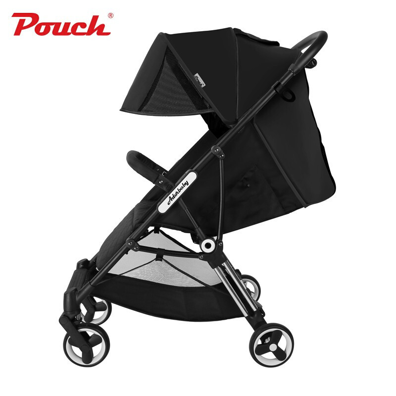 pouch帛琦婴儿推车轻便折叠婴儿车携式手推车可平躺靠背可调避震a33
