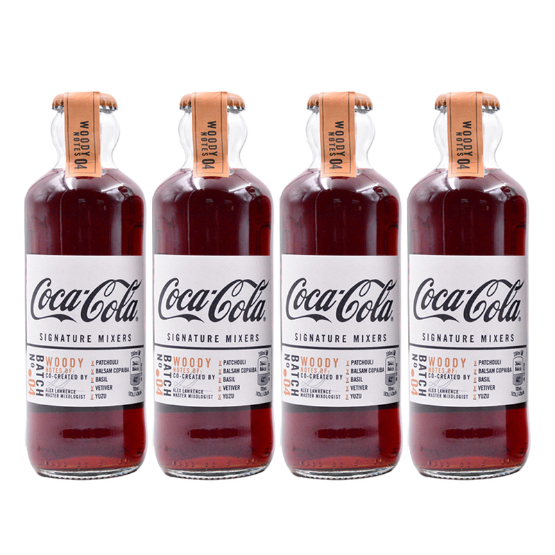 英国进口复古版可口可乐木质香味200ml4瓶装可直饮可调酒碳酸饮料