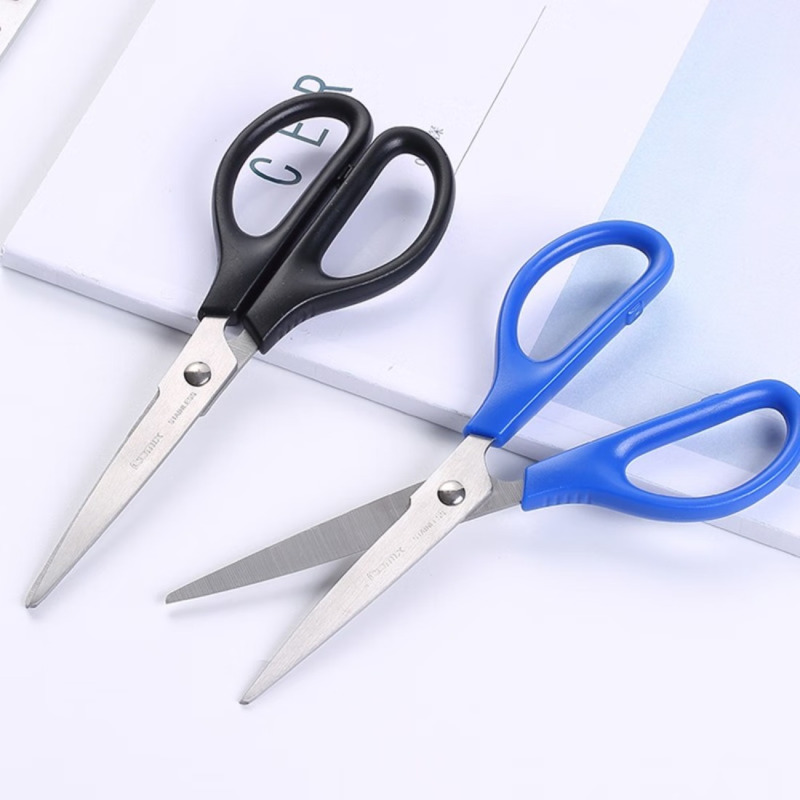 齐心(Comix)剪刀170mm 1把装 办公生活家用剪子学生手工剪纸刀 蓝EB201