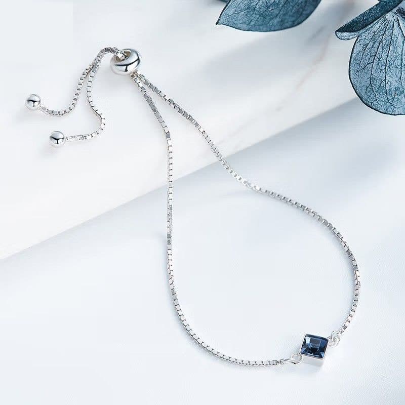 鑫铂尼925纯银手饰品七夕情人节礼物送女友告白银手链手环女生生日礼物送老婆银饰图片