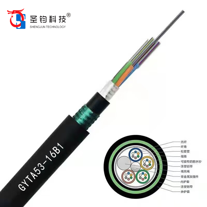 圣钧科技 SHENGJUN TECHNOLOGY 通信光缆16芯 GYTA53-16B1+米高清大图