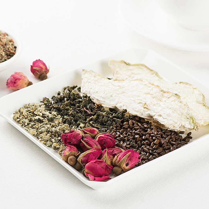 甜饵冬瓜荷叶茶160g 乌龙茶玫瑰花茶袋泡花草茶包组合天然决明子 茶饮料