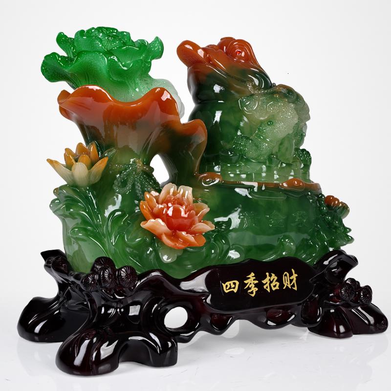 美帮汇金蟾摆件大号貔貅玉白菜工艺品店铺开业礼品开店送礼高清大图