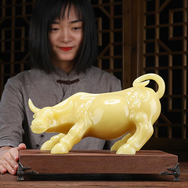 美帮汇玉石华尔街牛摆件牛气冲天牛工艺品公司老板办公桌装饰品摆设高清大图