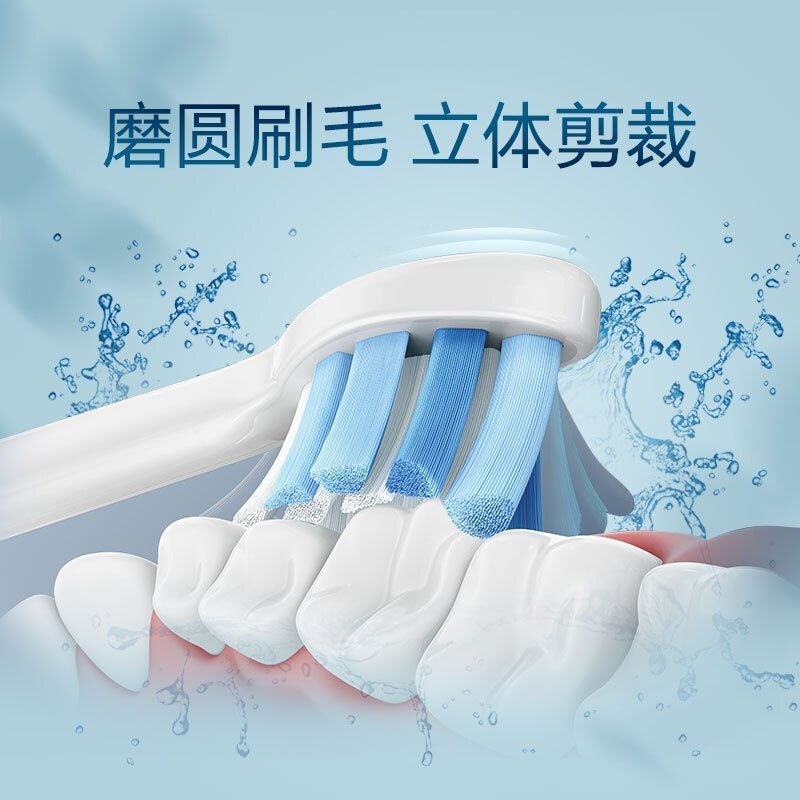 飞利浦(Philips)电动牙刷头 牙龈护理型清洁刷头3支装 适配HX6616/HX3226等型号 HX9033/67