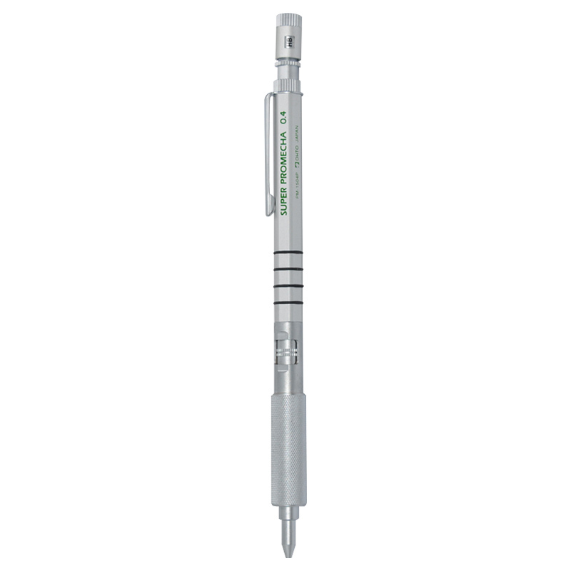 日本进口乐多(OHTO)PM-1504P 0.4mm多功能自动铅笔自带橡皮擦 素描绘画铅笔 金属活动铅笔 按动考试铅笔