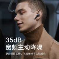 小米真无线蓝牙耳机Air 2 Pro 黑色 28h持久续航 室外通话降噪 宽频主动降噪 陶瓷触控快速响应