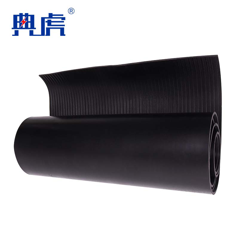 典虎 绝缘胶皮 黑色条纹8mm*1m*10m 卷高清大图