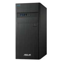 华硕D640MB-I7 9700/8G/无盘/集显/DOS 商用主机16G内存硬盘1T+256G SSD+2台AOC显示器