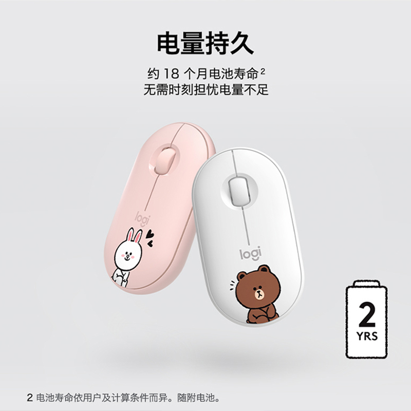 罗技(Logitech) LOGITECH PEBBLE无线鼠标-可妮兔高清大图