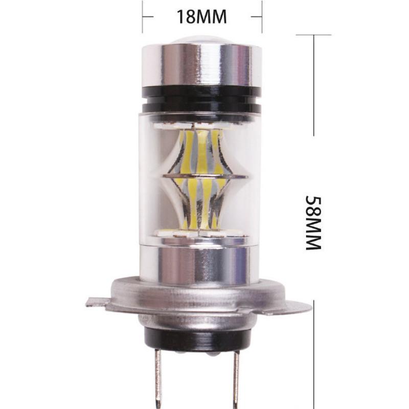H4H7超高亮led汽车大灯80W远光近光前大灯12V24V通用 H7-80W透镜白光单个价格 单支装