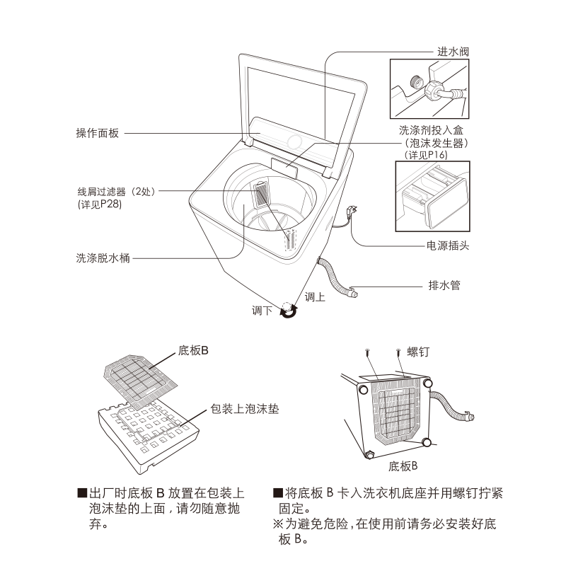 松下(Panasonic) XQB80-U8345 8公斤 变频wifi智控 少弯腰 爱捷净波轮洗衣机(银色)