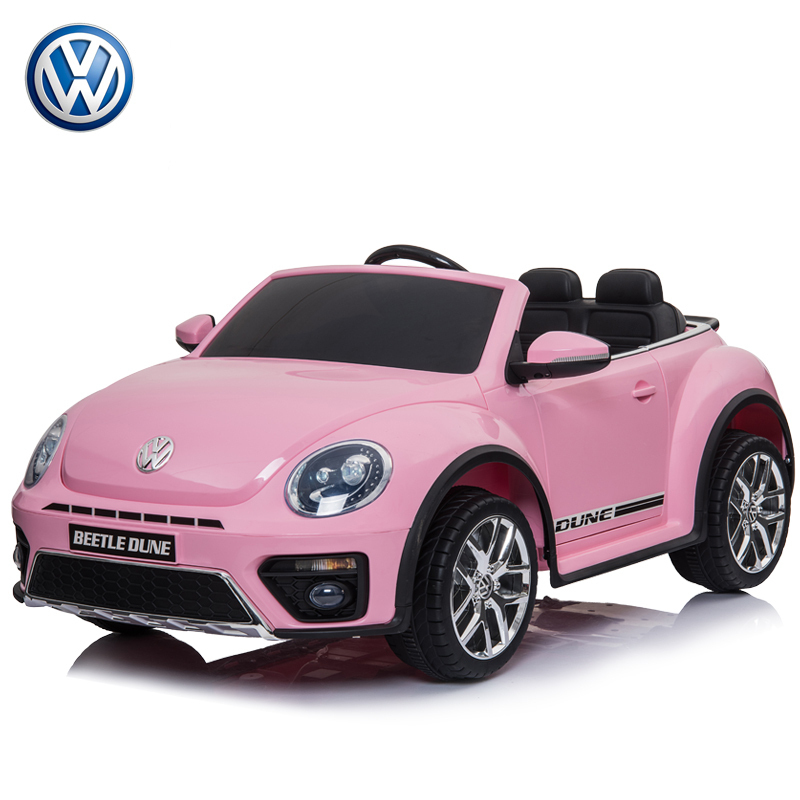 正版授权大众甲壳虫儿童电动车四轮宝宝超大号玩具车可坐人带遥控小孩