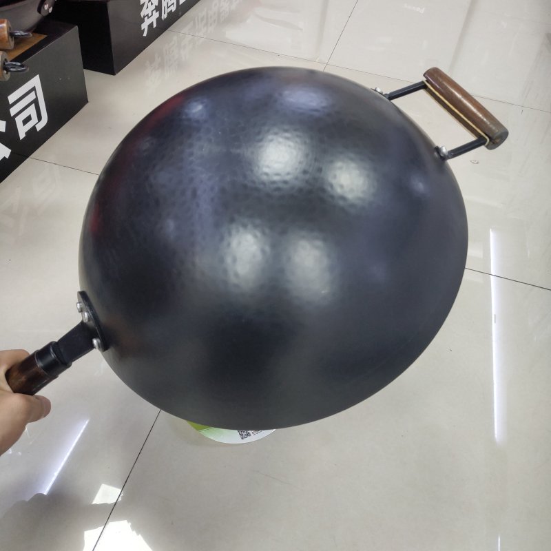 Peves 炒锅 手打铁锅圆底木柄 奔腾炒锅