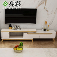 亮彩 现代简约钢化玻璃茶几电视柜餐桌椅客厅家具北欧小户型茶几电视柜 地柜 餐客厅全套