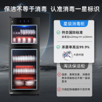 容声(RONGSHENG)消毒柜立式家用家庭烘干双门大容量商用餐饮食堂饭店星级厨房餐具紫外线碗筷消毒碗柜 一星级210L