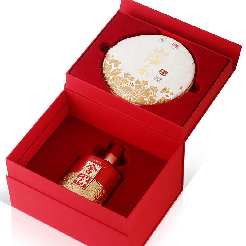 沱牌舍得舍得酒52度500ml湖心亭白茶350g东家红色100礼盒单盒装浓香型