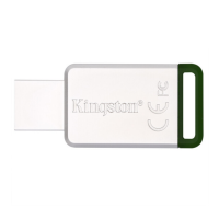 金士顿(Kingston)USB3.1 16GB 金属U盘 DT50 高速车载U盘 绿色