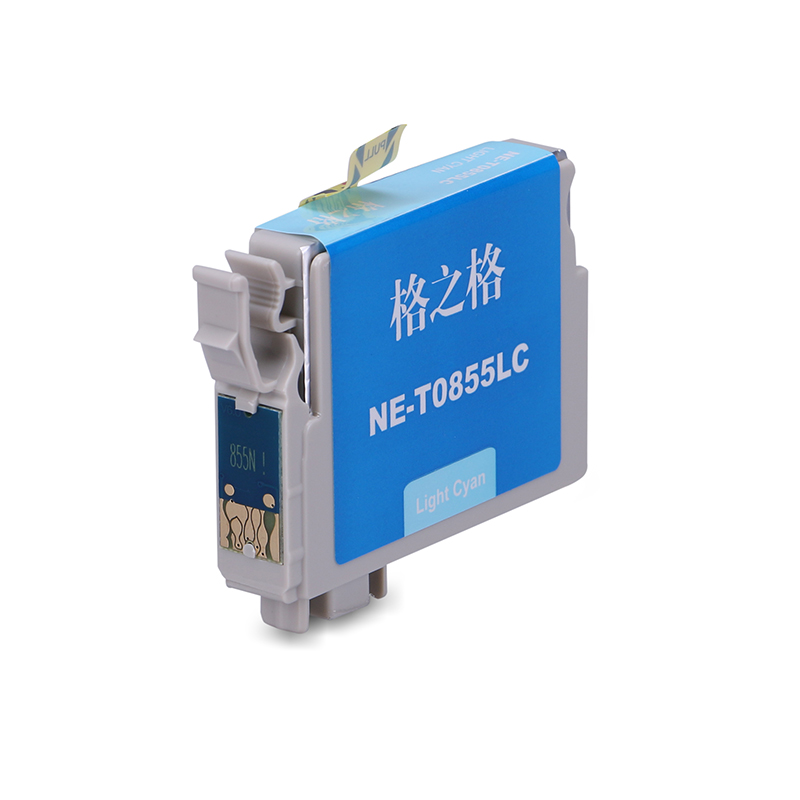 格之格T0855墨盒 NE-T0855LC淡青色2支装墨盒适用爱普生EPSON 1390打印机R330墨盒T60墨盒高清大图