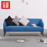 [红心家居]沙发茶几组合套装现代简约三人位休闲布艺沙发