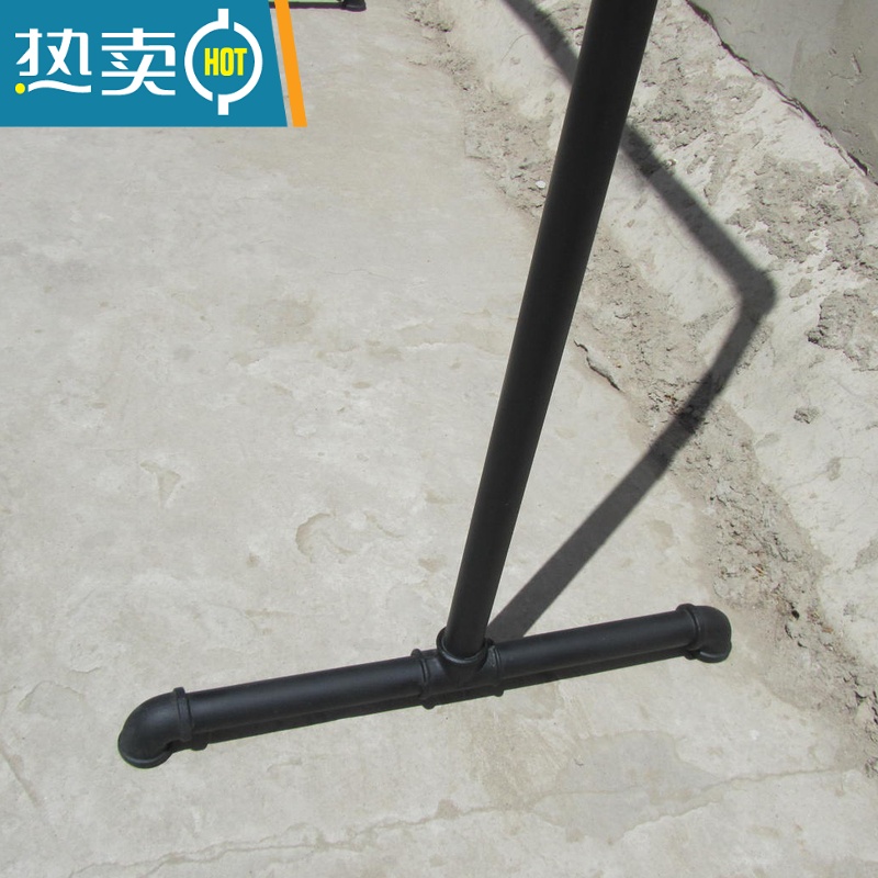 敬平单杠置地式晾衣架落地折叠简易室内挂衣服架子家用室外阳台凉晒被 [单杠黑]长130宽50高160高清大图
