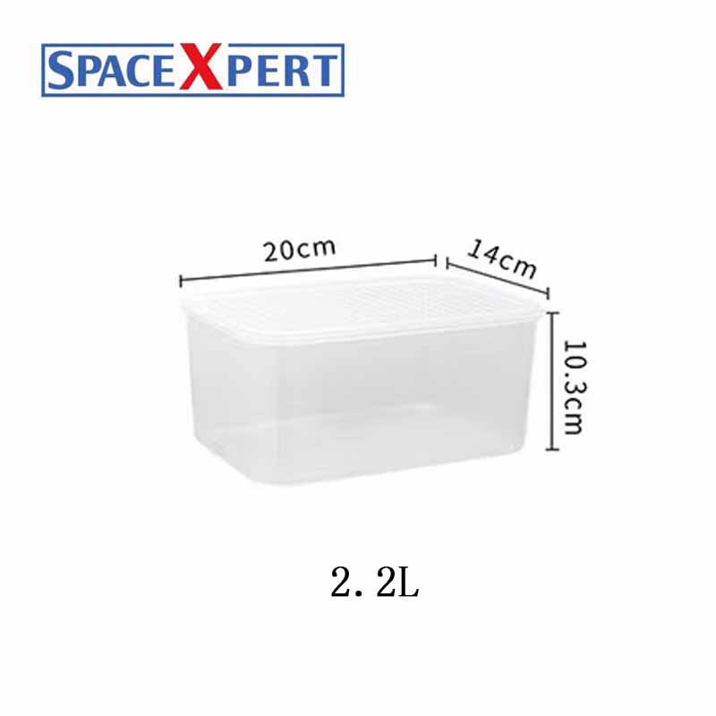 空間専門家(SPACEXPERT) 塑料收纳盒保鲜盒2.2L透明高清大图
