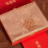 恒源祥春秋冬季送妈妈羊毛围巾高端生日礼物旗袍羊绒披肩保暖围脖 芍药驼色
