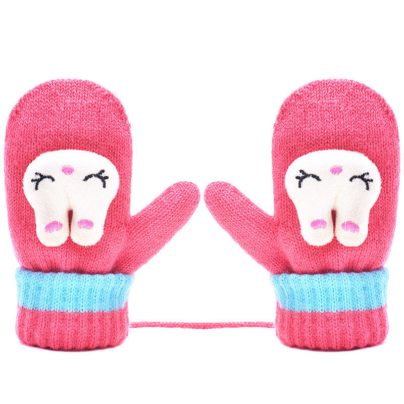 冀云沐儿童手套冬季宝宝幼儿园男童女童加厚加绒保暖卡通学生手套012