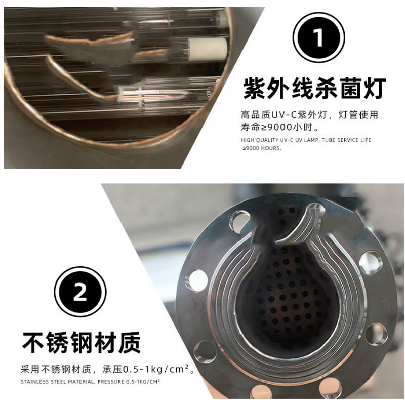 雄狮怪泳池紫外线消毒器水处理设备管道式消毒 过流式污水杀菌灯灭菌仪高清大图