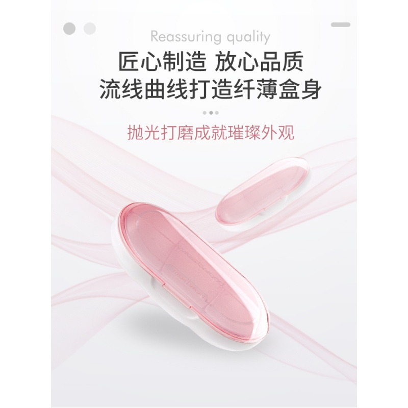 美帮汇大容量药盒便携式分装药盒分装随身小薬盒子一周密封迷你小号高清大图