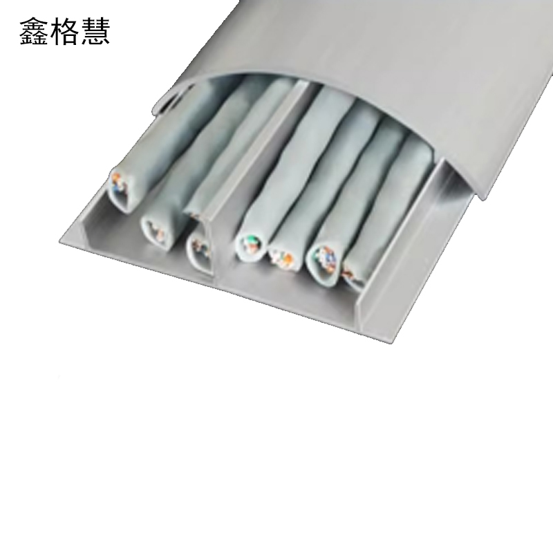 鑫格慧 铝合金线槽弧形半圆地面线槽金属防踩明装走线槽 3号 米