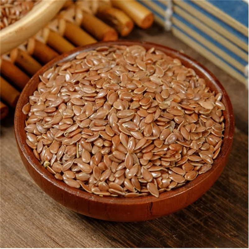 内蒙古生黄金亚麻子特产级胡麻亚麻籽高亚麻酸亚麻籽粉奇亚籽高清大图