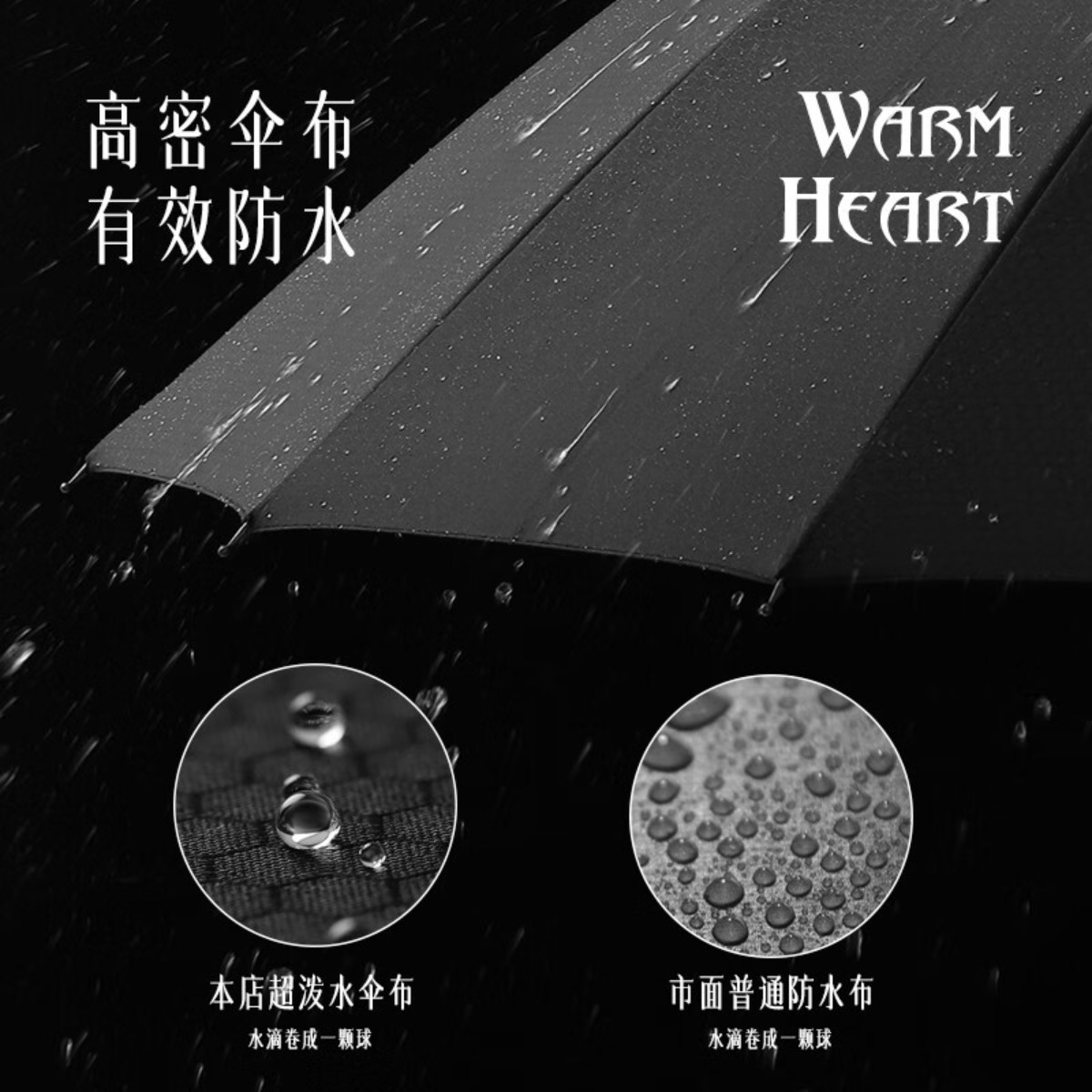美度(MAYDU) 16骨自动商务雨伞男士加大加固防风晴雨伞M1603高清大图