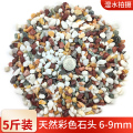 天然彩石多肉盆栽铺面石子鹅卵石鱼缸造景底砂种花装饰五彩小造面 均码 5斤装天然彩色石头6-9mm