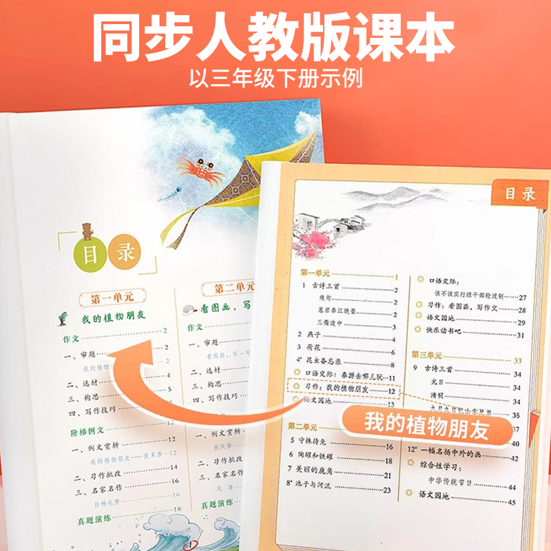 [方法写作]年级同步作文 一年级下 [正版]同步年级作文三年级下册四年级一二五六年级人教版小学生满分范文大全素材积累写作