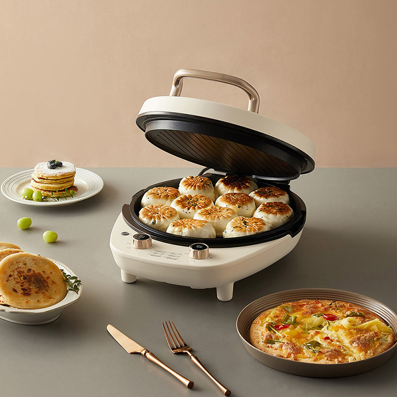 小熊bear电饼铛可拆洗家用电饼档薄饼机三明治早餐机煎饼锅烙饼锅双盘