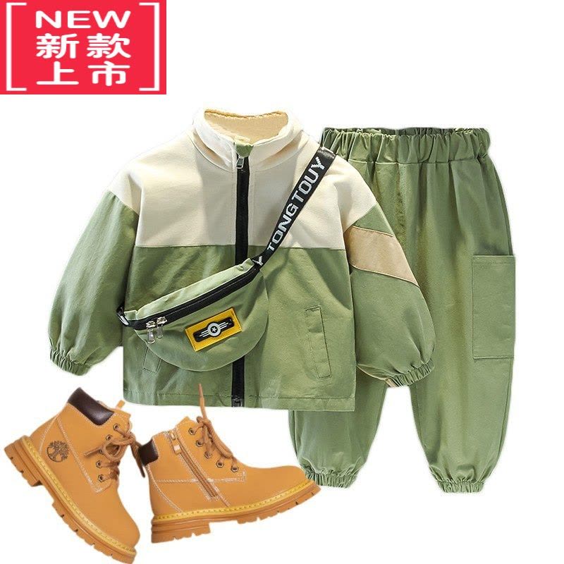 可莉允男童马丁靴2022春秋冬季新款女童儿童靴子大黄靴宝宝小童鞋子图片