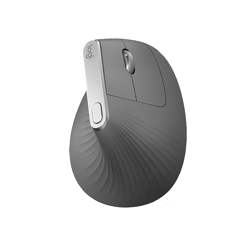 罗技(Logitech)人体工学鼠标 垂直鼠标 无线蓝牙快速充电 带优联接收器 黑色 MX Vertical
