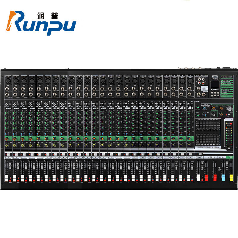 润普Runpu RP-WTG924Y国产化会议音频专业二十四路调音台数字混响效果模拟24路调音台 QY高清大图