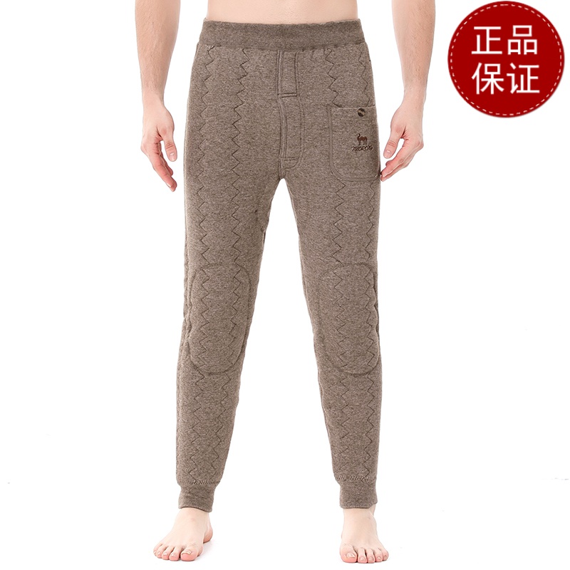 超厚五层驼绒棉裤冬款抗寒棉裤男加绒加厚羊绒裤老年保暖裤冬装内穿羊毛裤女全羊毛纯毛春秋装保暖高腰中老年毛裤抗零下40度高清大图