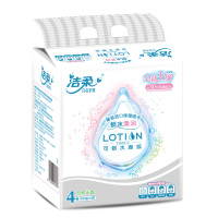 洁柔 抽纸 Lotion系列 三层100抽*4包 中规格 乳霜纸保湿纸 新老包装交替发货