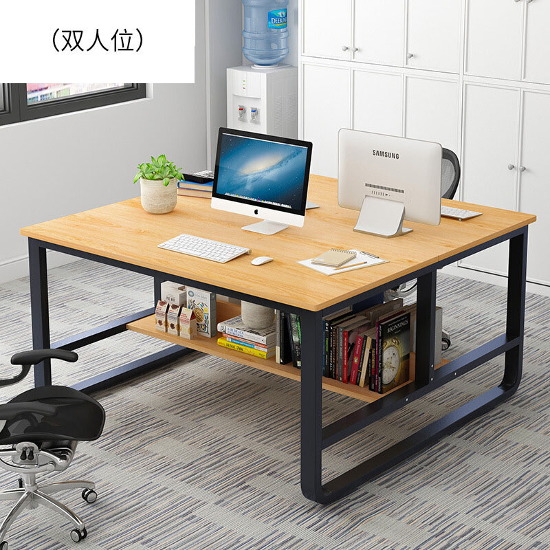 办公桌简约现代四人位公司职员组装办公家具工作位屏风组合员工桌视频