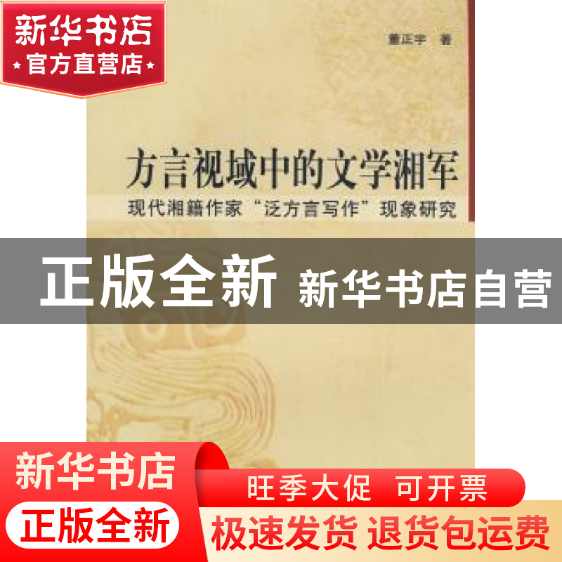 正版 方言视域中的文学湘军:现代湘籍作家“泛方言写作”现象研究高清大图